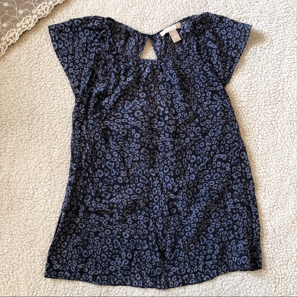 Purple Cheetah Blouse | Open Back Design